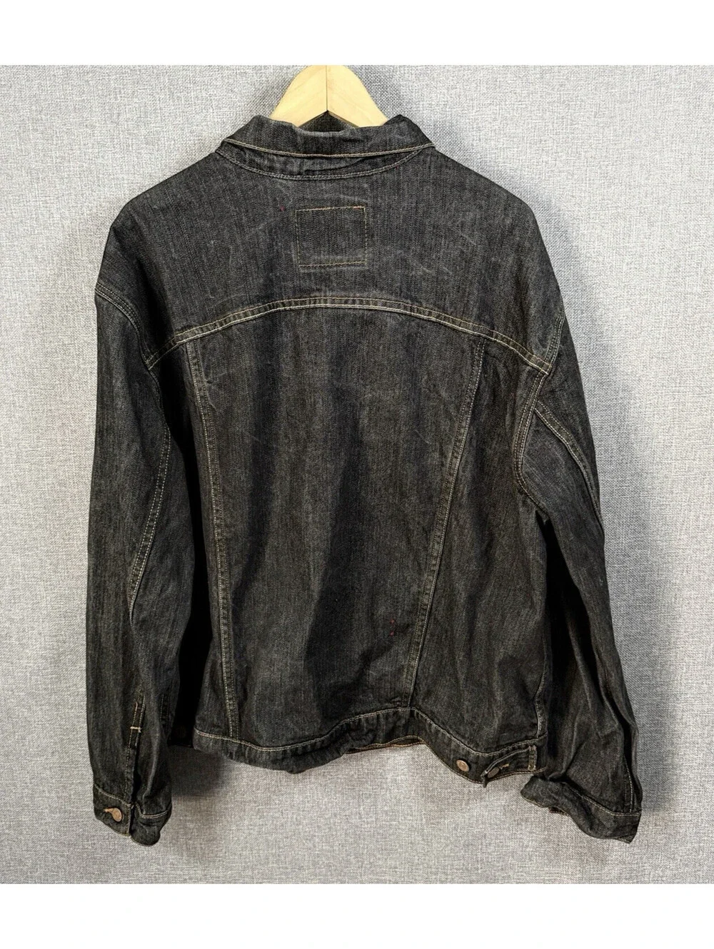 Levi's Y2K 70507 Standard Trucker Charcoal Black Denim Jacket Mens Size XXL